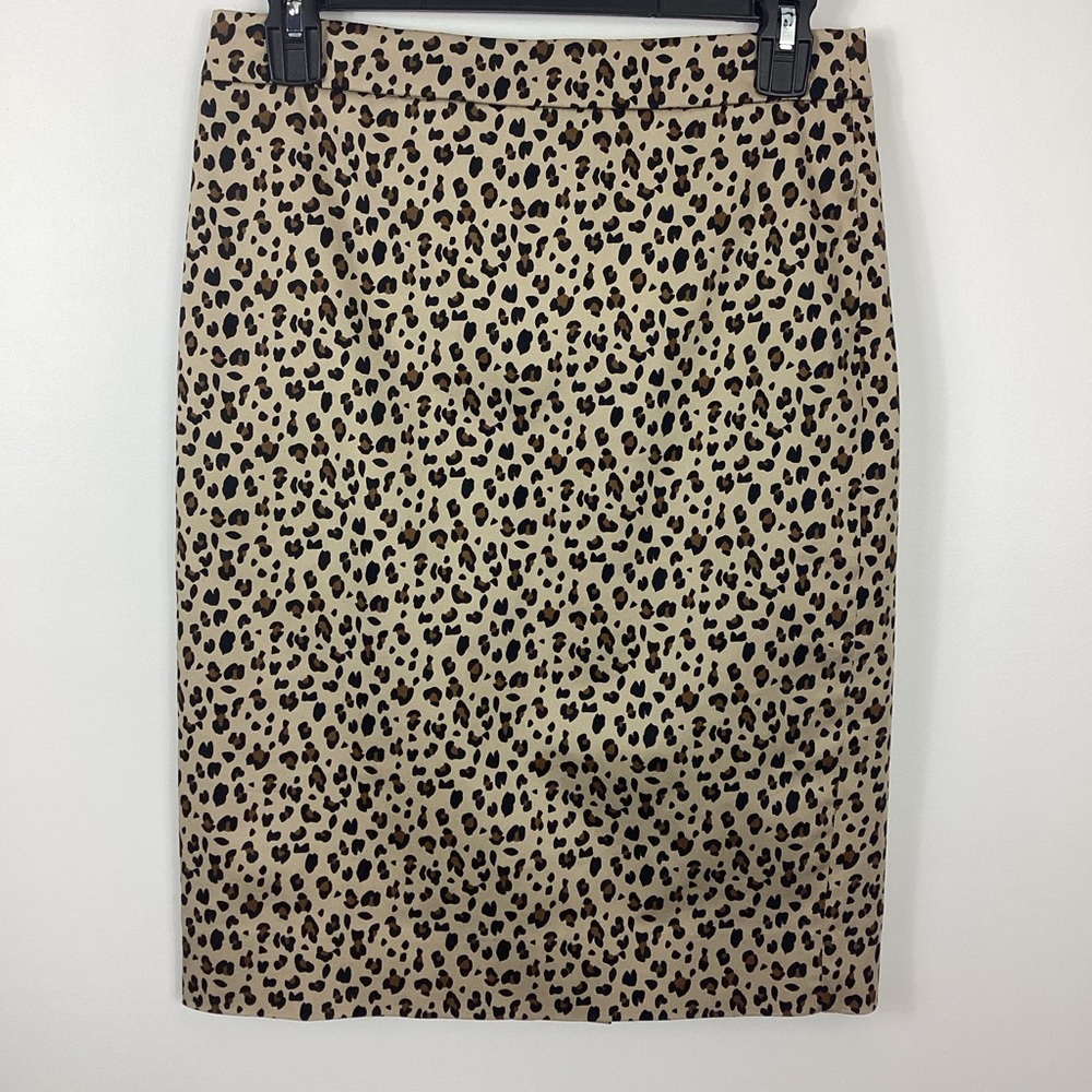 J. Crew No. 2 Leopard Print Pencil Skirt Size 0